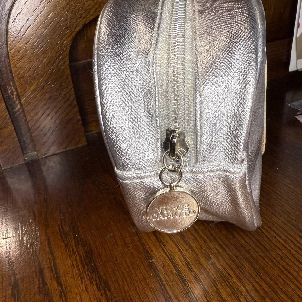 Vince Camuto Silver Cosmetic Bag